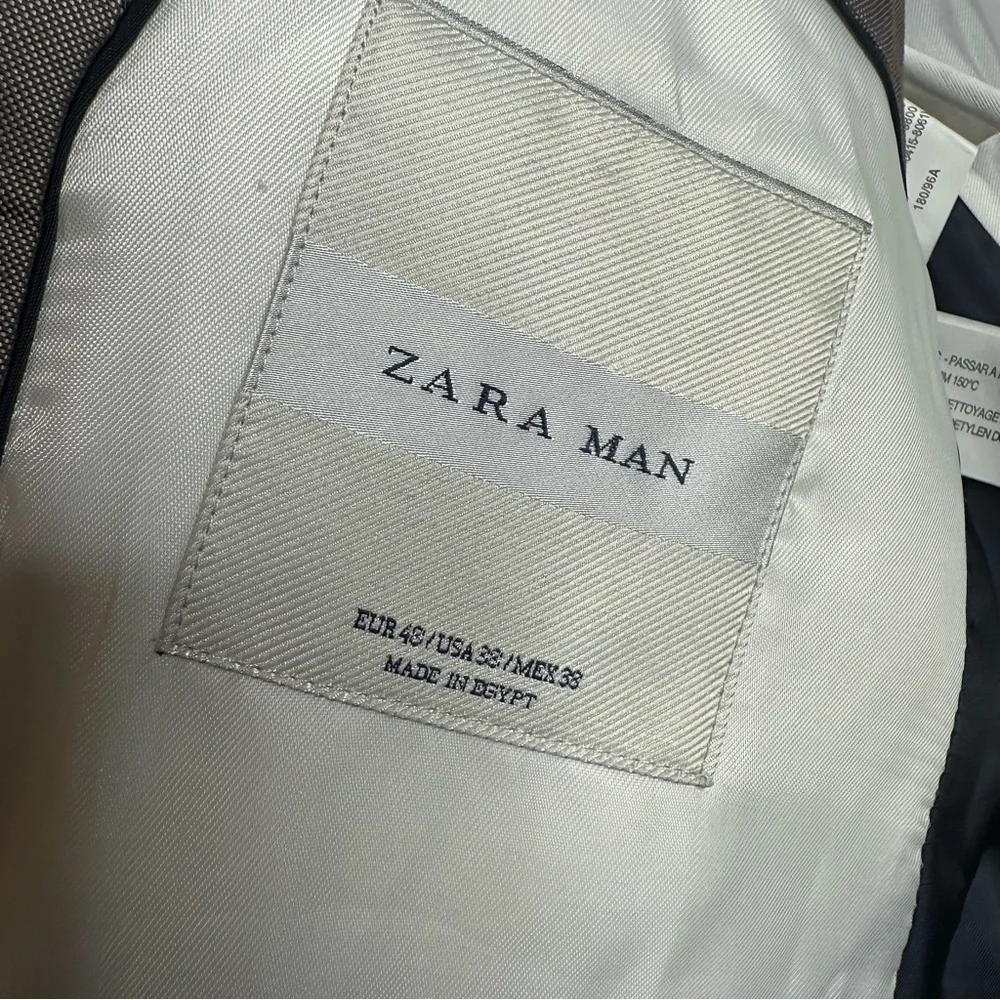 ZARA MAN Greige Two Button Blazer Sport Coat Size 38